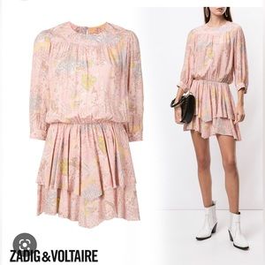 Zadig & Voltaire Rooka Print Glam Rock Dress NWT SZ Medium ⚡️